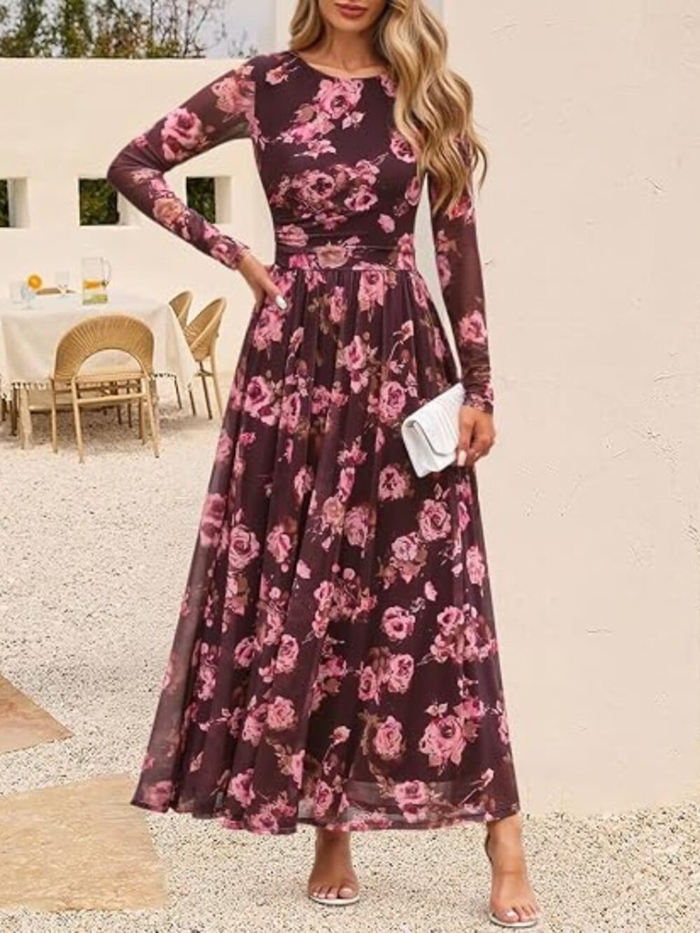 Women's Fall Long Sleeve Wedding Guest Dresses